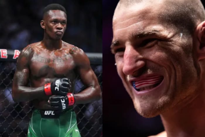 UFC Middleweight Champion Israel Adesanya and Sean Strickland.